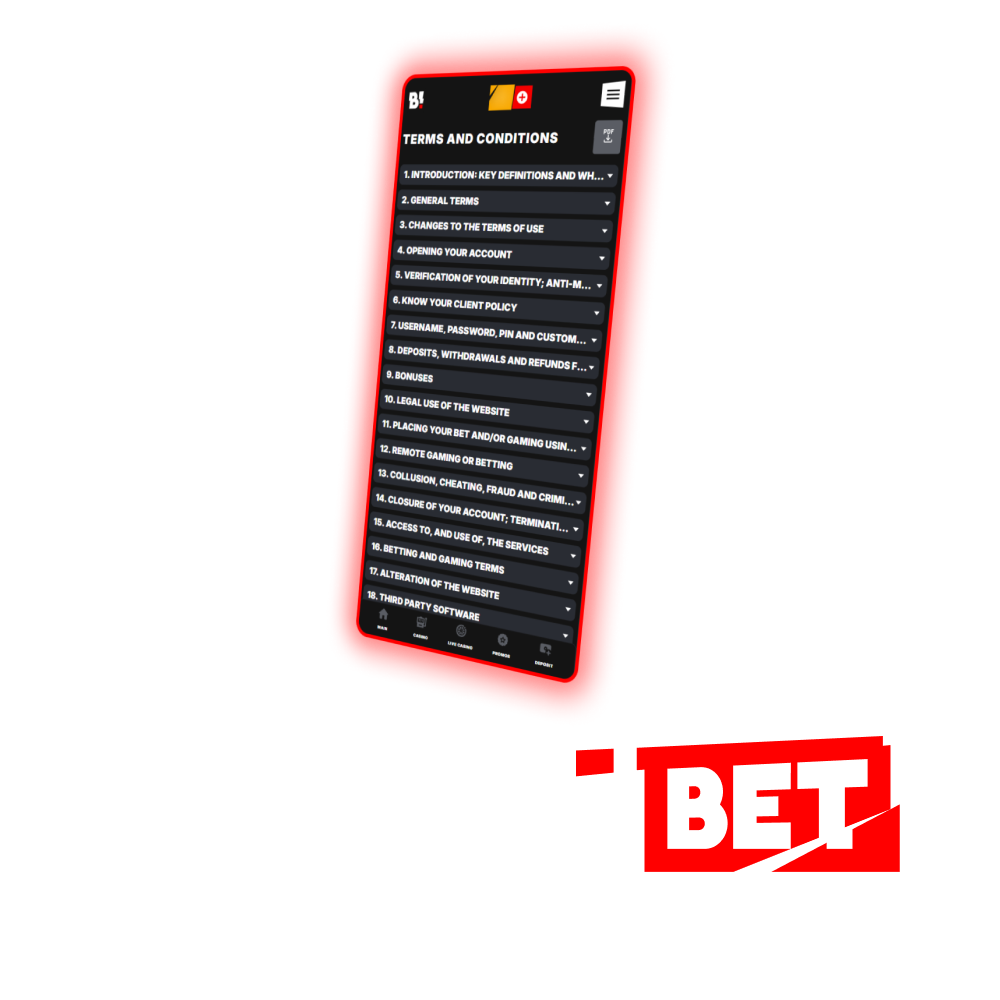 An overview of the main Banzai Bet terms and conditions.