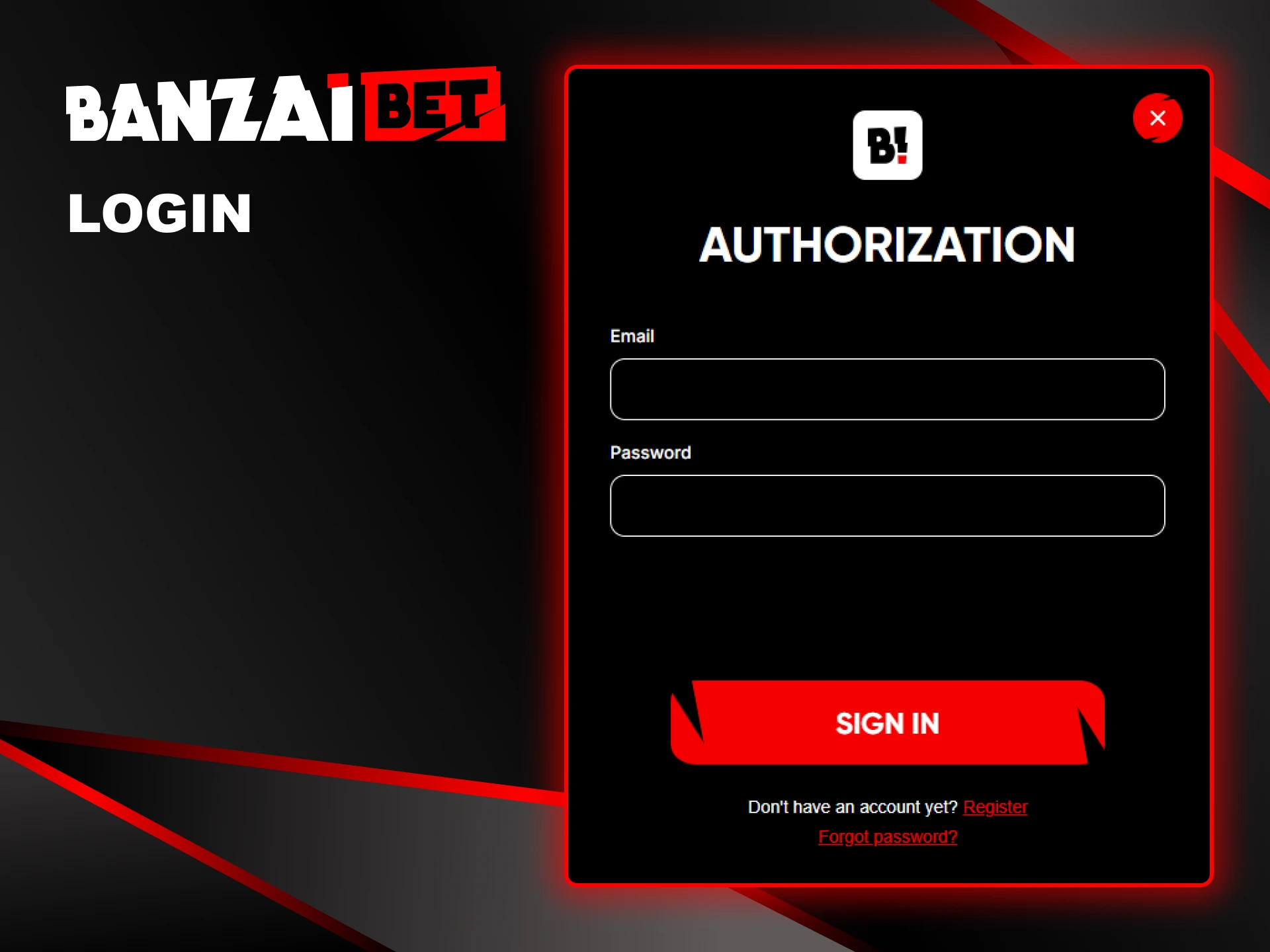 Accessing your Banzai Bet partner account is a simple task.