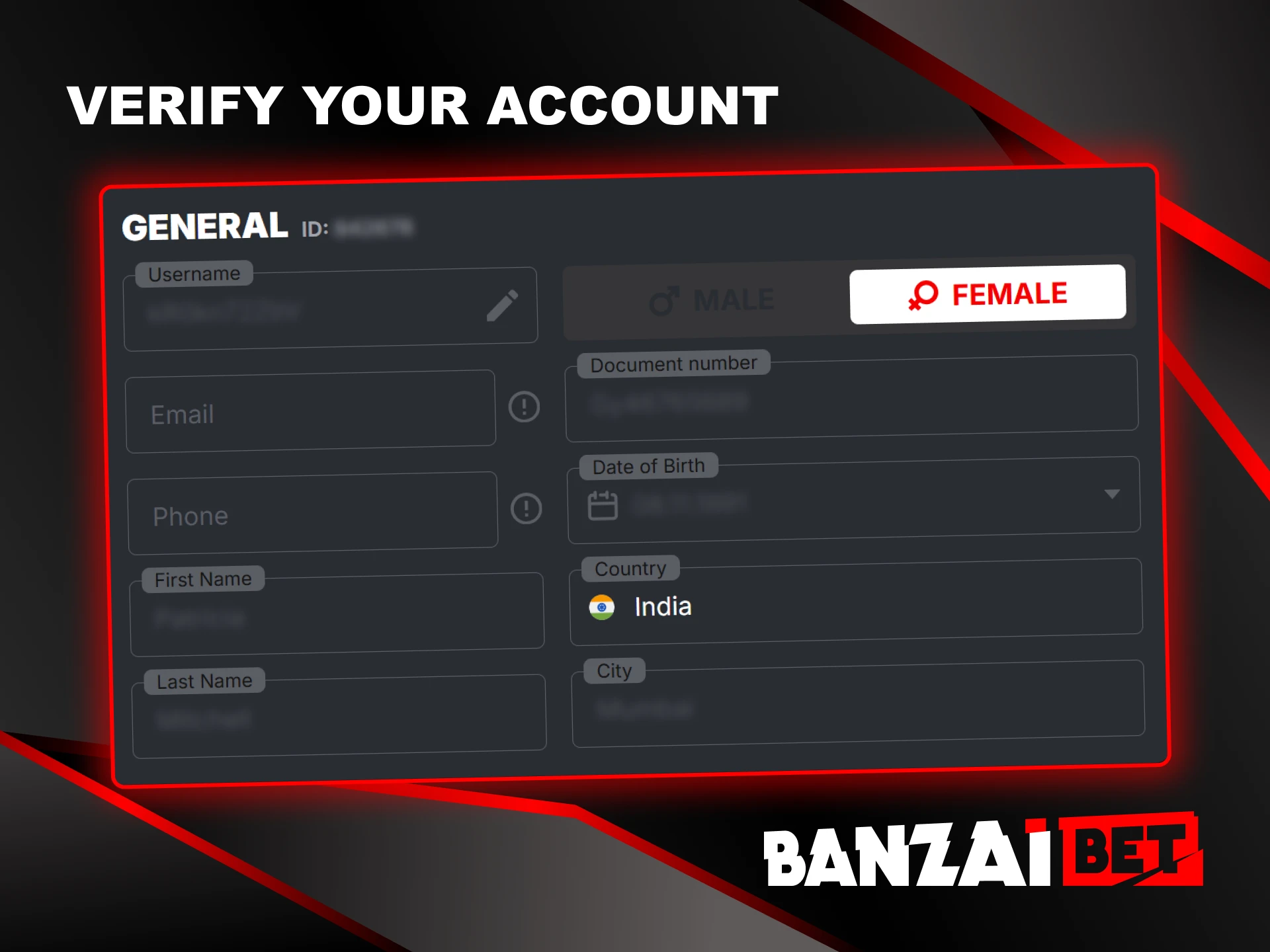 It is imperative to finish the account verification procedure on Banzai Bet.